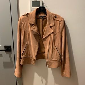 White House Black Market suede moto jacket